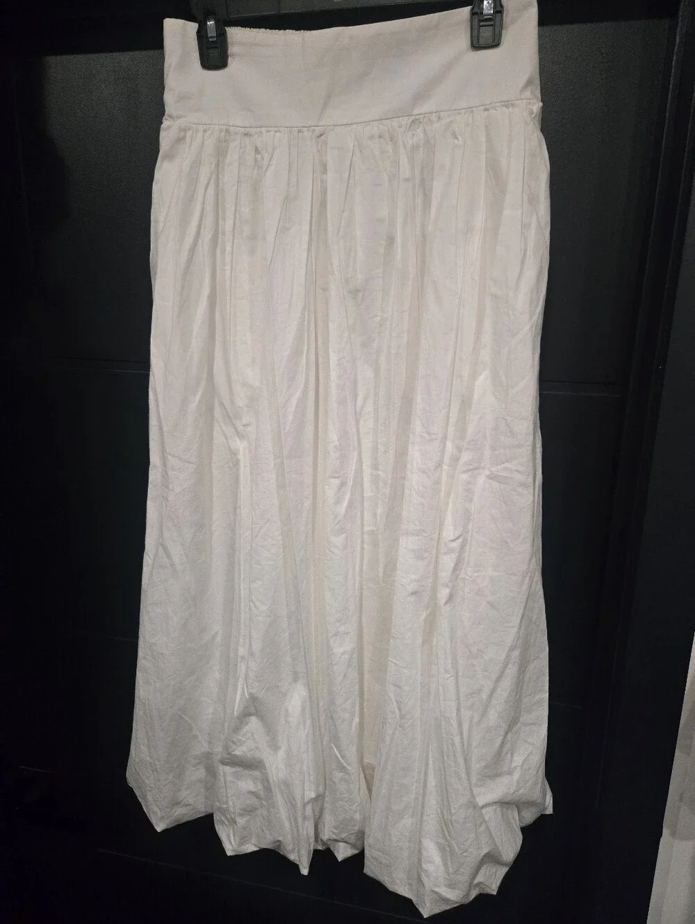 Nwt Free People Balloon Midi Skirt High Rise Medium Nwt White